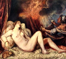 "Даная" Тициан, 1553 - 1554