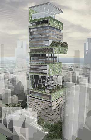 Самый большой жилой дом: Antilia, Индия.